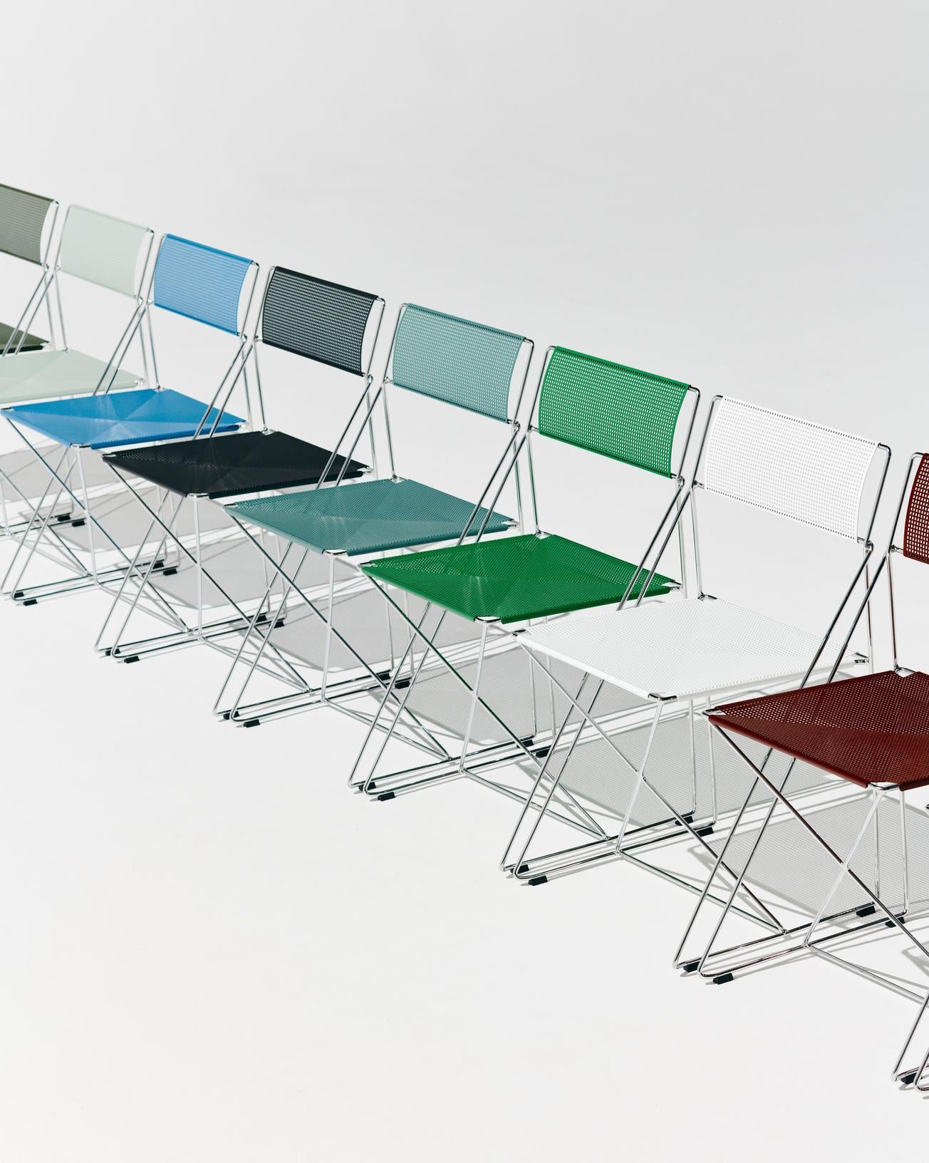 HAY X-LINE Chair 全市內版本|鍍鉻底座 Powder coated steel seat back_chromed base Indoor