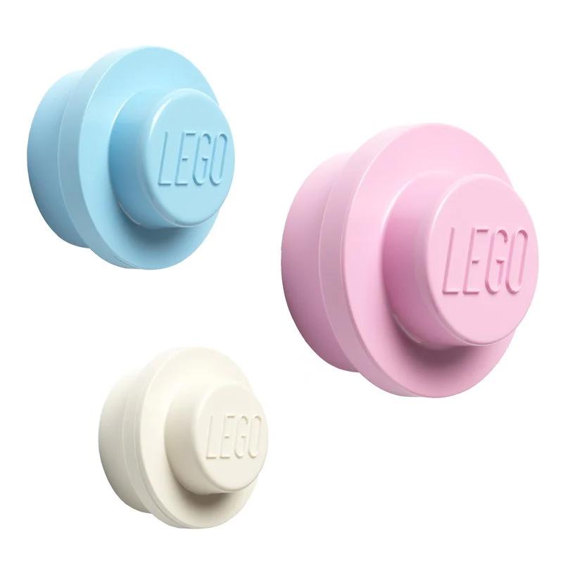 【預購中】樂高Lego 3入組塑膠製壁掛手把(3色)