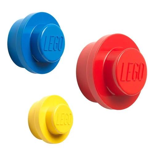 【預購中】樂高Lego 3入組塑膠製壁掛手把(3色)