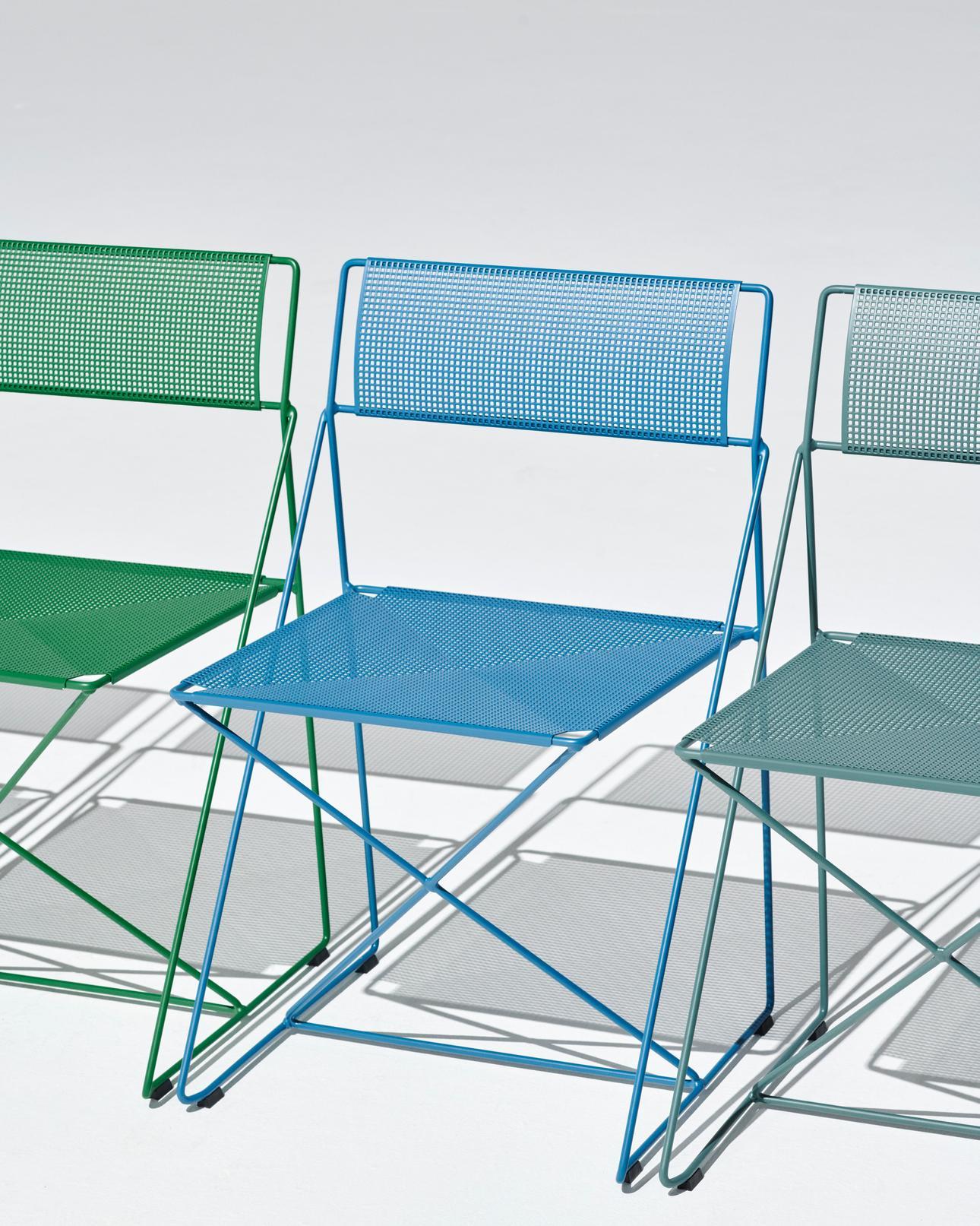 HAY X-LINE Chair 全市內版本|鍍鉻底座 Powder coated steel seat back_chromed base Indoor